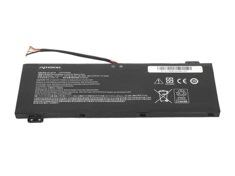 Movano Bateria AP18E7M do Acer AN515-54 AN517-51 - 3815 mAh (58.75 Wh)