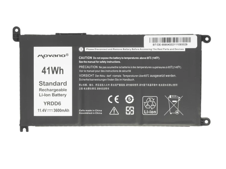 Movano Bateria YRDD6 do Dell Inspiron 14 5481 5590 - 3600 mAh (41 Wh)