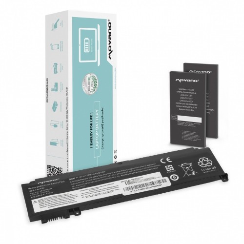 Movano Bateria do Lenovo ThinkPad T460s T470s - przednia - 2000 mAh (23 Wh)