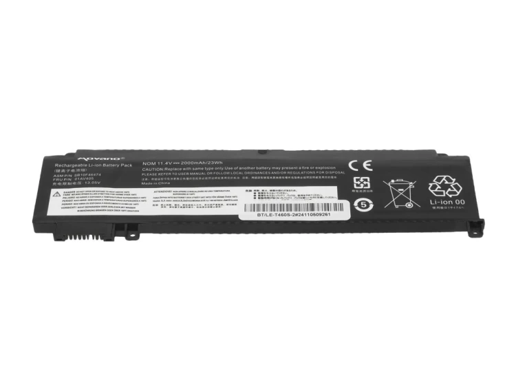 Movano Bateria do Lenovo ThinkPad T460s T470s - przednia - 2000 mAh (23 Wh)