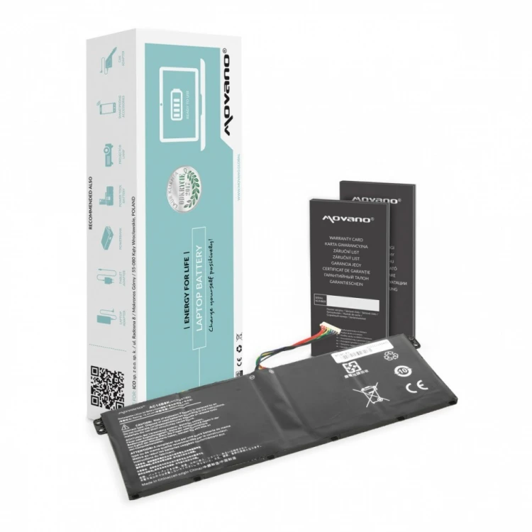 Movano Bateria AC14B3K AC14B7K AC14B8K do Acer E3-111 - 3600 mAh (55 Wh)