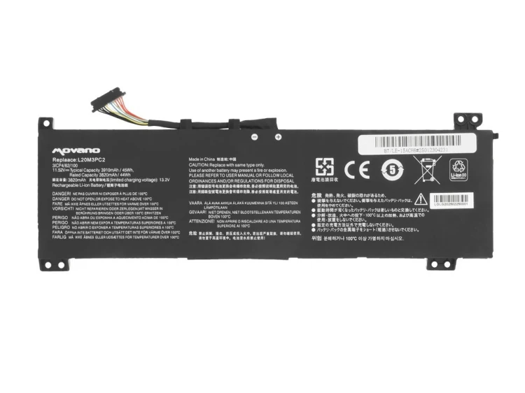 Movano Bateria L20C3PC2 L20M3PC2 L20L3PC2 do Lenovo IdeaPad Gaming 3 15ACH6 15IHU6 - 3750 mAh (43 Wh)