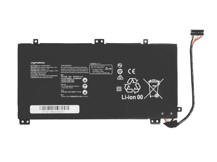 Movano Bateria do Huawei Matebook 13 WRT-W19 WX9 W29 HN-W19 HB4593J6ECW - 3660 mAh (41.7 Wh)