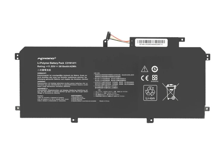 Movano Bateria C31N1411 Asus Zenbook UX305 U305F U305FA UX305CA UX305FA - 3610 mAh (42 Wh)