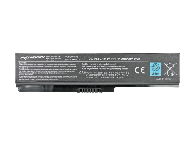 Movano Bateria PA3818U-1BRS do Toshiba L700 L730 L750 - 4400 mAh (48 Wh)