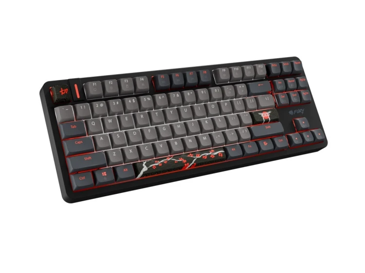 Fury Klawiatura Kanabo K6 US RGB magnetyczna czarno-szara