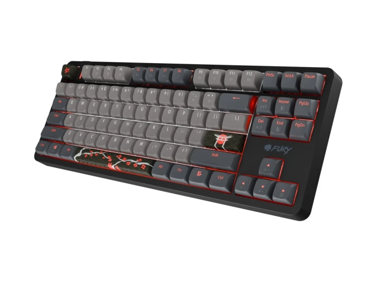 Fury Klawiatura Kanabo K6 US RGB magnetyczna czarno-szara