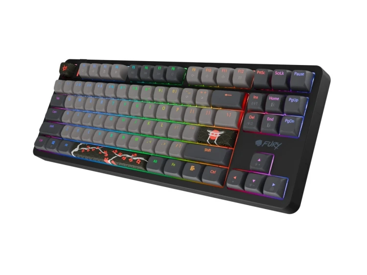Fury Klawiatura Kanabo K6 US RGB magnetyczna czarno-szara