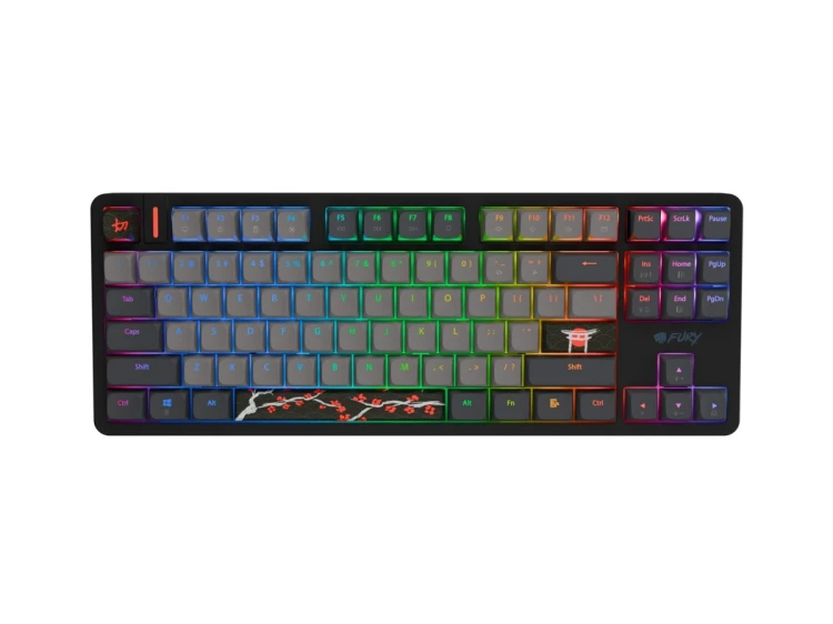 Fury Klawiatura Kanabo K6 US RGB magnetyczna czarno-szara