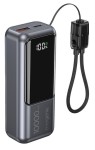 Gembird PowerBank LCD 10000mAh QC3.0 20W szary