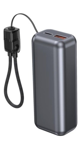Gembird PowerBank LCD 10000mAh QC3.0 20W szary