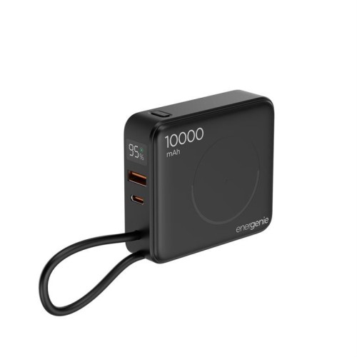 Gembird PowerBank 10000mAh 1xUSB-C/1xUSB-A 20W bezprzewodowy 15W czarny