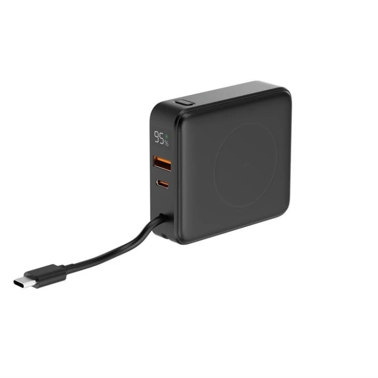 Gembird PowerBank 10000mAh 1xUSB-C/1xUSB-A 20W bezprzewodowy 15W czarny