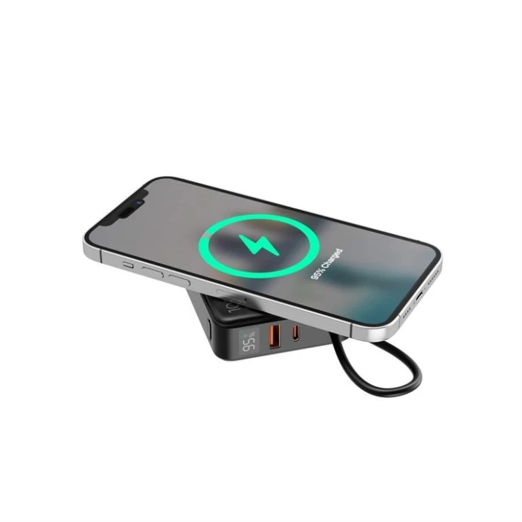 Gembird PowerBank 10000mAh 1xUSB-C/1xUSB-A 20W bezprzewodowy 15W czarny