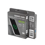Gembird PowerBank 10000mAh LCD 1xUSB-C 20W bezprzewodowy 15W czarny