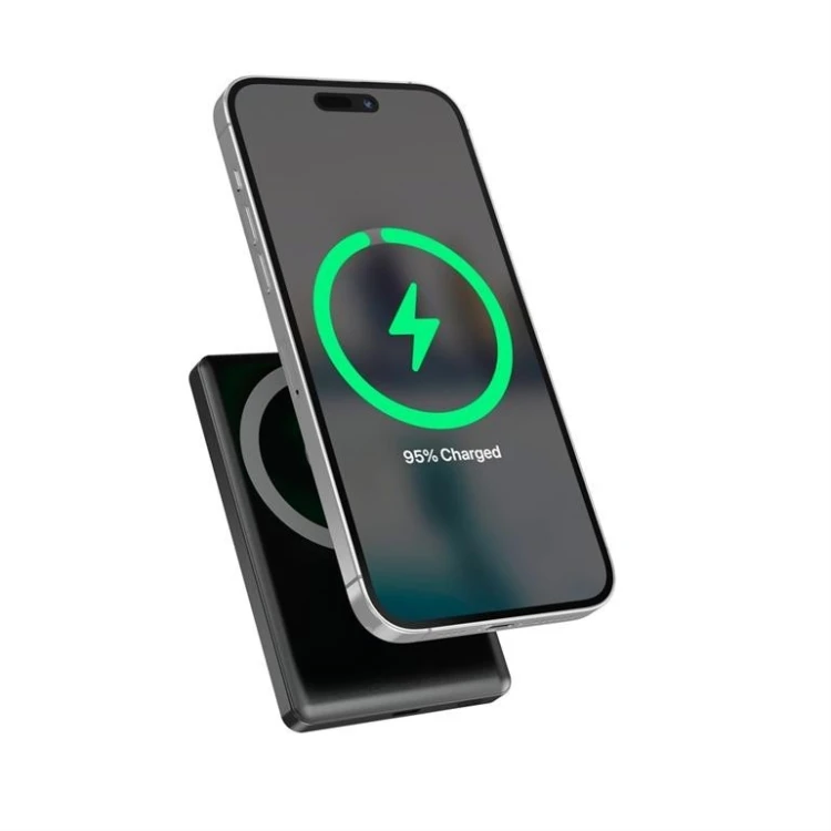 Gembird PowerBank 10000mAh LCD 1xUSB-C 20W bezprzewodowy 15W czarny