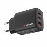 Verbatim Ładowarka GaN 65W QC 3.0, 2x USB-C, 1x USB PD 3.0 EU