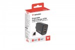 Verbatim Ładowarka GaN 65W QC 3.0, 2x USB-C, 1x USB PD 3.0 EU