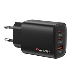 Verbatim Ładowarka GaN 65W QC 3.0, 2x USB-C, 1x USB PD 3.0 EU