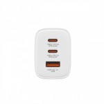 Verbatim Ładowarka GaN 65W QC 3.0, 2xUSB-C, 1x USB-A PD 3.0 EU