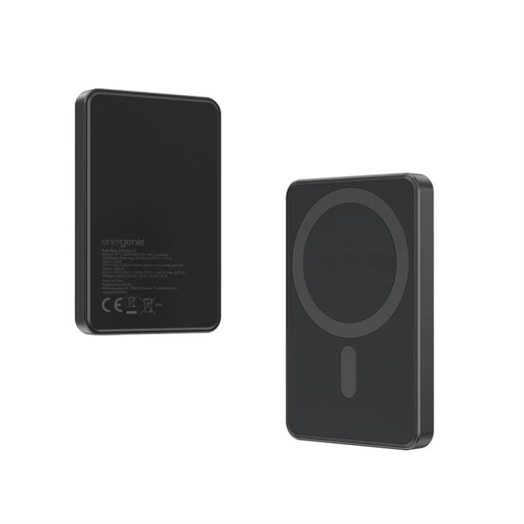 Gembird PowerBank bezprzewodowy, magnetyczny 5000mAh 15W czarny