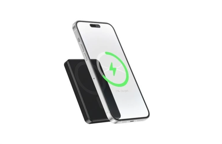 Gembird PowerBank bezprzewodowy, magnetyczny 5000mAh 15W czarny