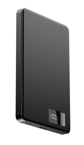 Gembird PowerBank bezprzewodowy, magnetyczny, LCD 5000mAh 15W czarny