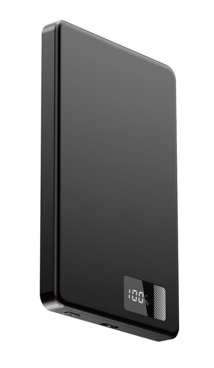 Gembird PowerBank bezprzewodowy, magnetyczny, LCD 5000mAh 15W czarny