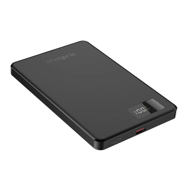 Gembird PowerBank bezprzewodowy, magnetyczny, LCD 5000mAh 15W czarny