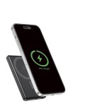 Gembird PowerBank bezprzewodowy, magnetyczny, LCD 5000mAh 15W czarny