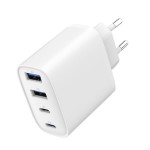 Gembird Ładowarka uniwersalna GaN 40W LCD 3xUSB-C 1xUSB-A biała