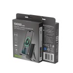 Gembird PowerBank 10000mAh bezprzewodowy 15W USB-C 20W z podstawką, czarny