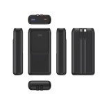 Gembird PowerBank 20000mAh ze zintegrowanymi kablami QC 3.0 LCD 20W czarny