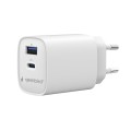 Gembird Ładowarka uniwersalna 1xUSB-C/A QC 3.0 PD 45W biała