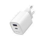 Gembird Ładowarka uniwersalna 1xUSB-C/A QC 3.0 PD 45W biała