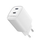 Gembird Ładowarka uniwersalna 2xUSB-C PD 45W biała