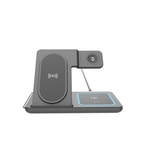 Gembird Ładowarka bezprzewodowa 3w1 15W Apple-Iphone, Watch, Airpods czarna