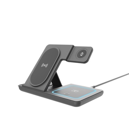 Gembird Ładowarka bezprzewodowa 3w1 15W Apple-Iphone, Watch, Airpods czarna