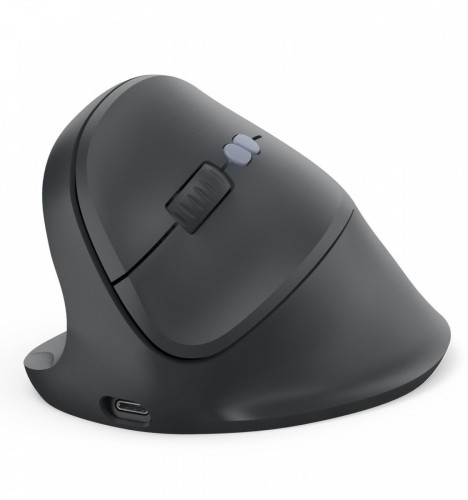 Hama Mysz ergonomiczna EWM-600 czarna dla leworęcznych