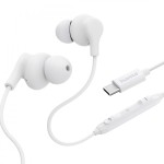 Hama Słuchawki douszne Curly USB-C białe