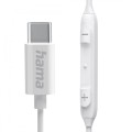 Hama Słuchawki douszne Curly USB-C białe