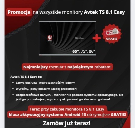 Avtek Monitor interaktywny TS 8.1 Easy 65 z Androidem