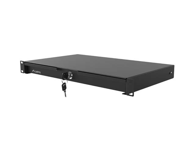 Lanberg Szuflada do szaf 19" 1U 270mm czarna 1U/483X270MM UDŹWIG DO 30KG
