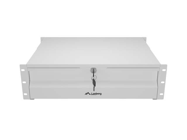 Lanberg Szuflada do szaf 19" 3U 360mm szara 3U/483X360MM UDŹWIG DO 90KG MONTAŻ 4 PUNKTOWY