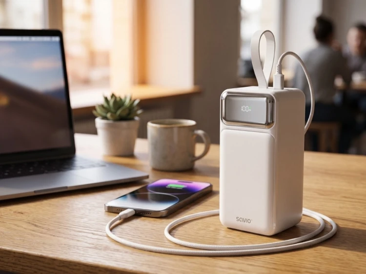 Savio Powerbank BA-15 50000 mAh biały