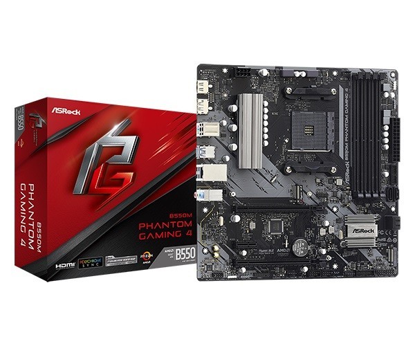 ASRock Płyta główna B550M PHANTOM GAMING 4 AM4 4DDR4 HDMI/DP mATX