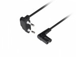 Lanberg Kabel zasilający EURO (radiowy) CEE 7/16- IEC 320 C7 1.8m kątowy VDE czarny