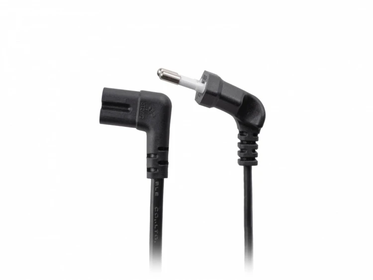 Lanberg Kabel zasilający EURO (radiowy) CEE 7/16- IEC 320 C7 1.8m kątowy VDE czarny