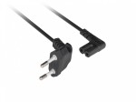 Lanberg Kabel zasilający EURO (radiowy) CEE 7/16- IEC 320 C7 1.8m kątowy VDE czarny