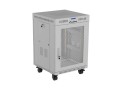 Lanberg Szafa instalacyjna rack stojąca 19 cali 15U 600x600 drzwi perforowane LCD (Flat pack) szara